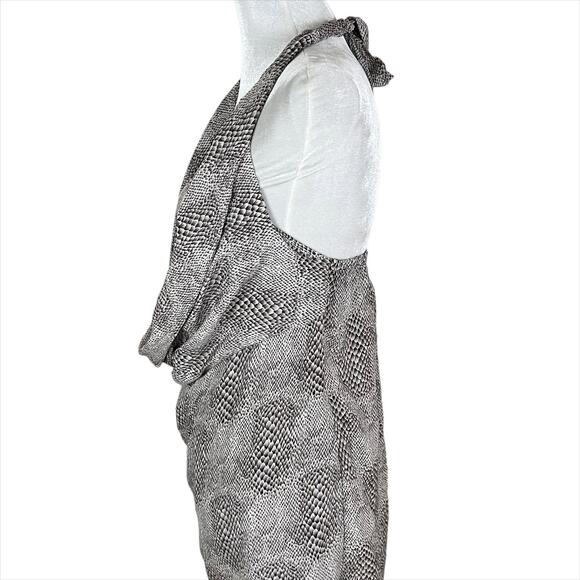 NWT Anthropologie Drew Silk Python Print Drape Front Halter Tunic Top Size XS - Picture 3 of 10